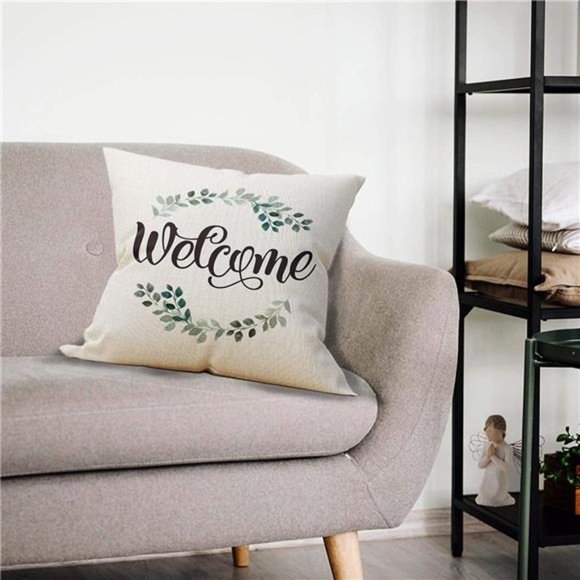 Welcome Pillow Covers 18x18  |  (Only Cover) - Picture 1 of 6